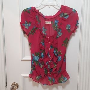 🛍️ Pink floral blouse